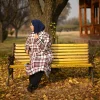 female checkered pheran 