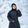 winter woolen  tweed coat abaya for ladies