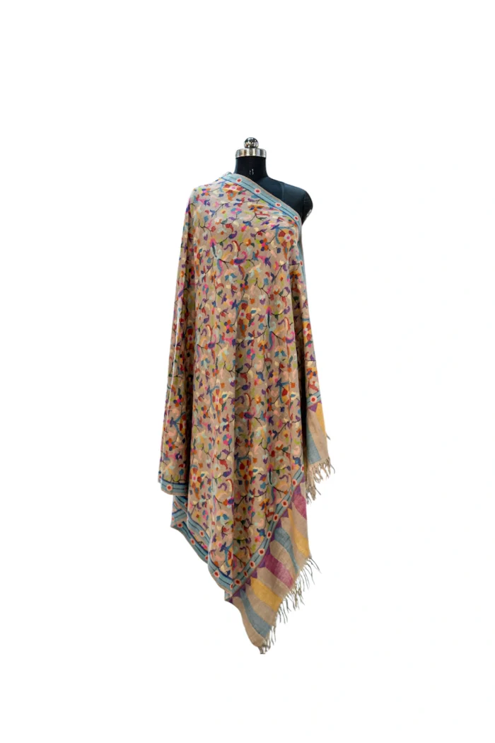 pure pashmina kani shawl for ladies