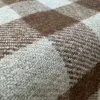 brown checkered merino wool