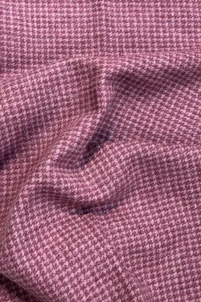 red houndstooth checkered fabric