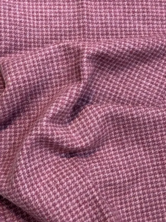 red houndstooth checkered fabric 