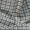 grey checkered merino wool tweed