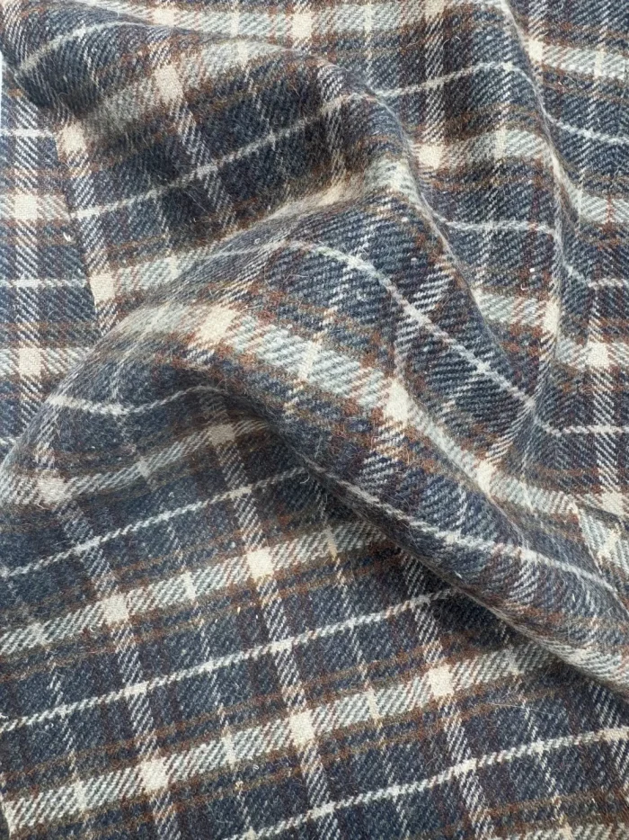 checkered merino harris tweed