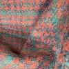 red checkered merino wool tweed fabric