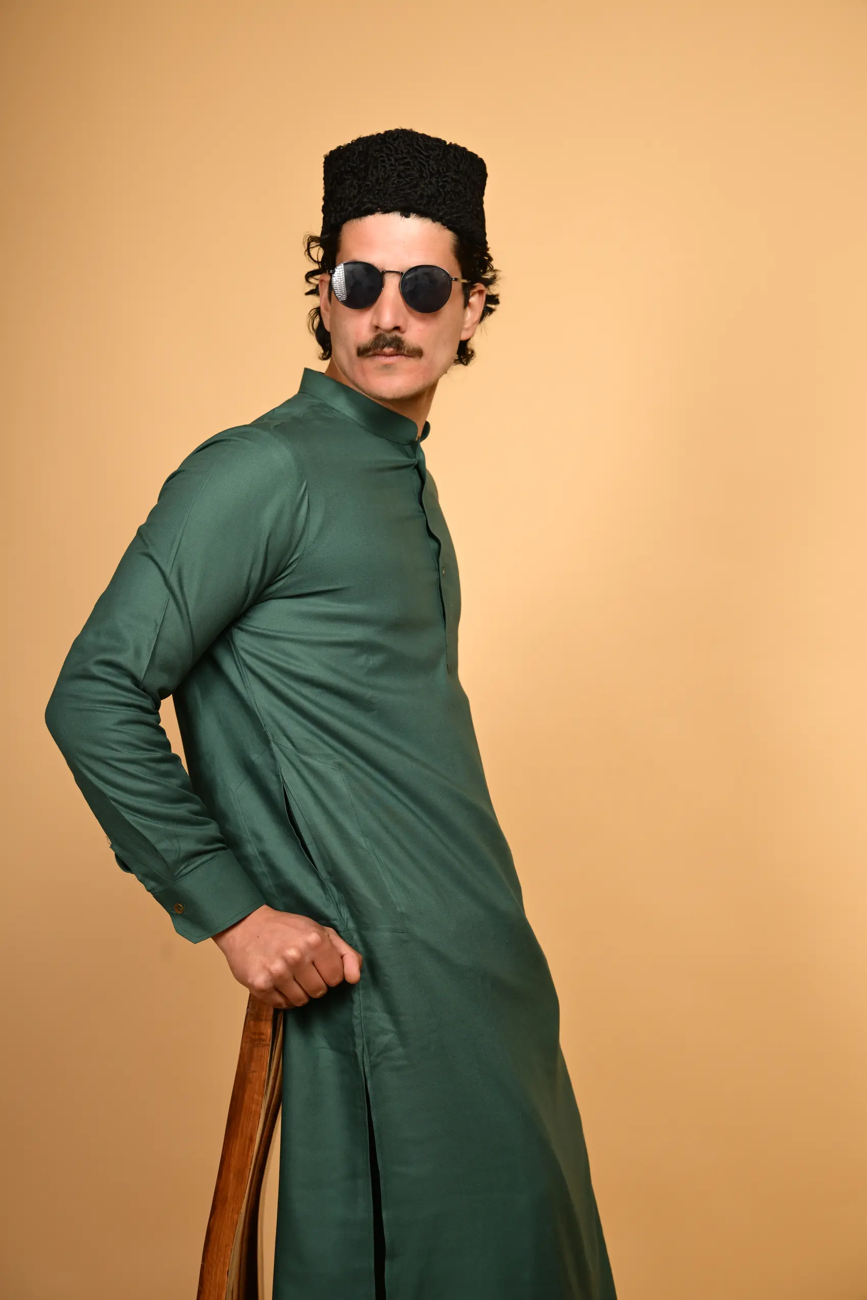 Rakheem Teal Blue Kameez Shalwar