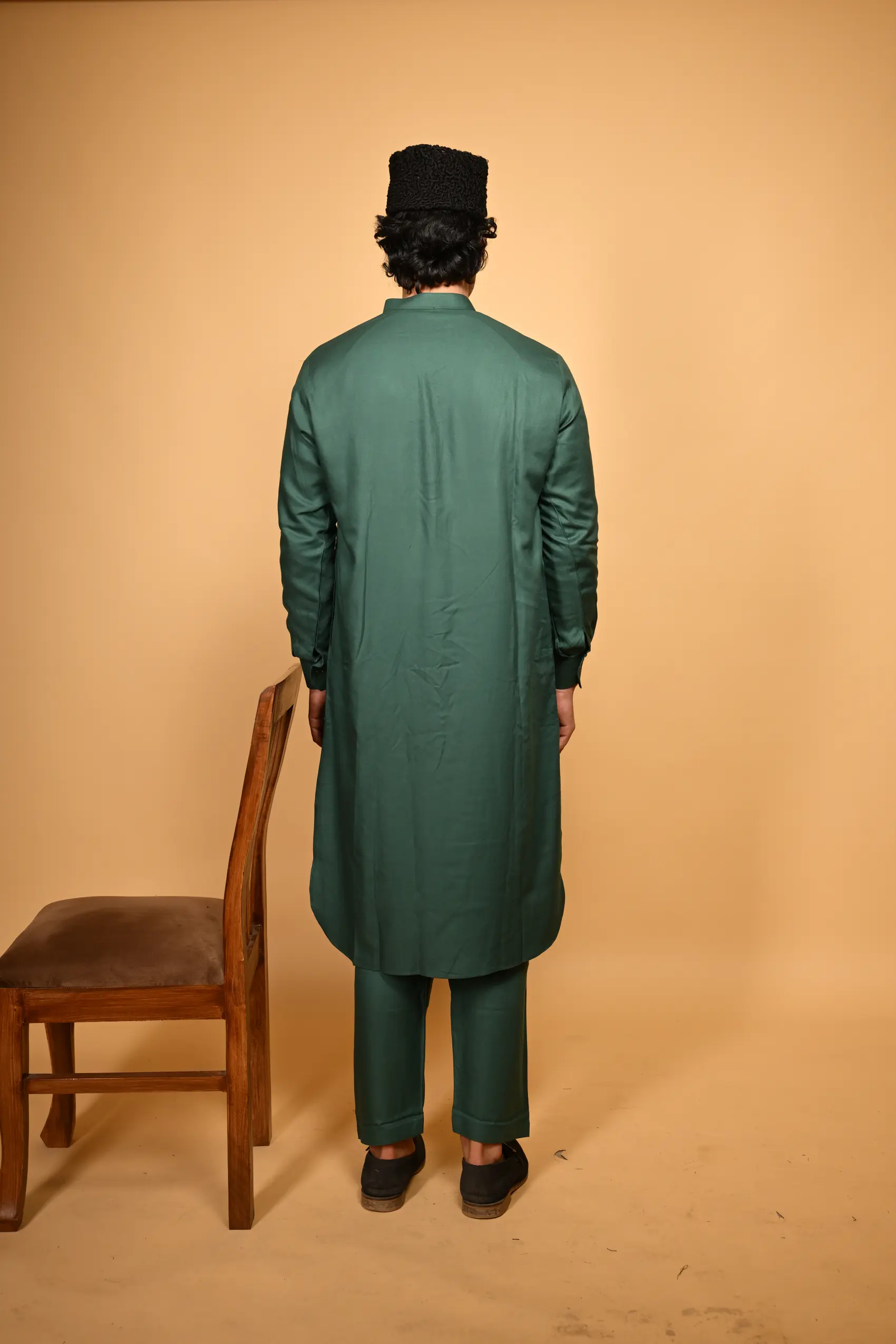 Rakheem Teal Blue Kameez Shalwar - Image 4
