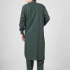 bottle green kameez shalwar 
