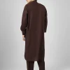 premium coffee brown kameez shalwar