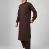 elegant coffee brown kameez shalwar