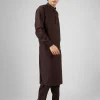 simple coffee brown kameez shalwar