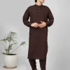 coffee brown kameez shalwar for gents