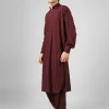 simple maroon kameez shalwar