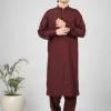 maroon elegant kameez shalwar