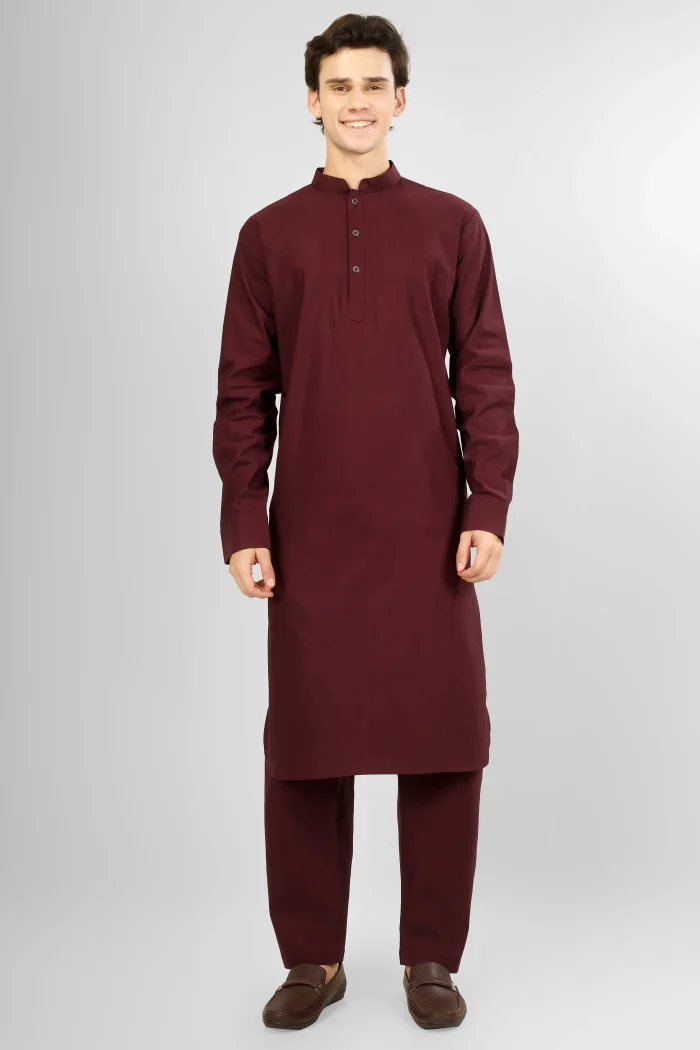 maroon lycra kameez shalwar for men