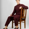 maroon stretch kameez shalwar 