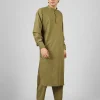 simple green kameez shalwar with premium fabric