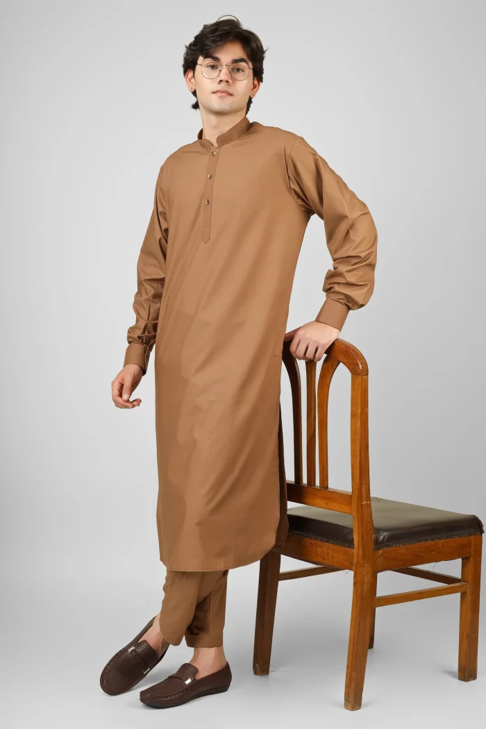 brown kameez shalwar for boys