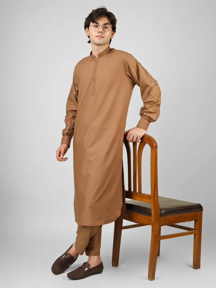 brown kameez shalwar for boys