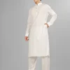 boy wearing white cotton kurta pajama