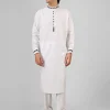 embroidered white kurta pajama for man