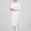 embroidered white kurta pajama for gents