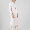 embroidered white kurta pajama for boys