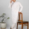 cotton white kurta pajama for gents