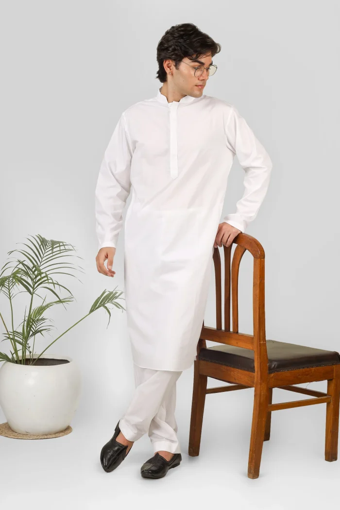 pure cotton white kurta pajama for men