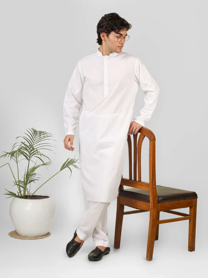 pure cotton white kurta pajama for men
