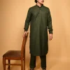 bottle green pathani  Kameez Shalwar