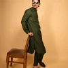 bottle green pathani  Kameez Shalwar
