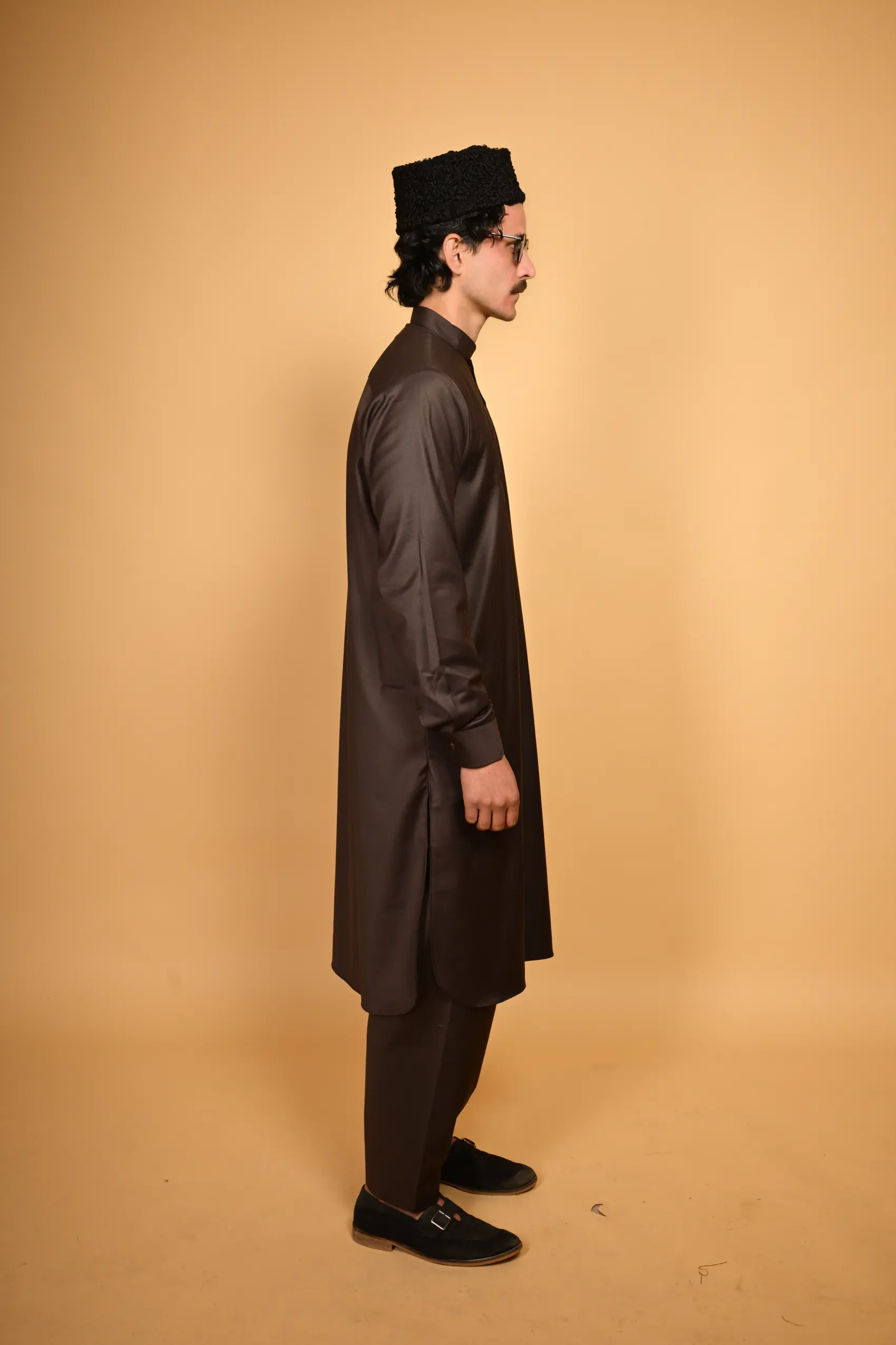 brown kameez shalwar