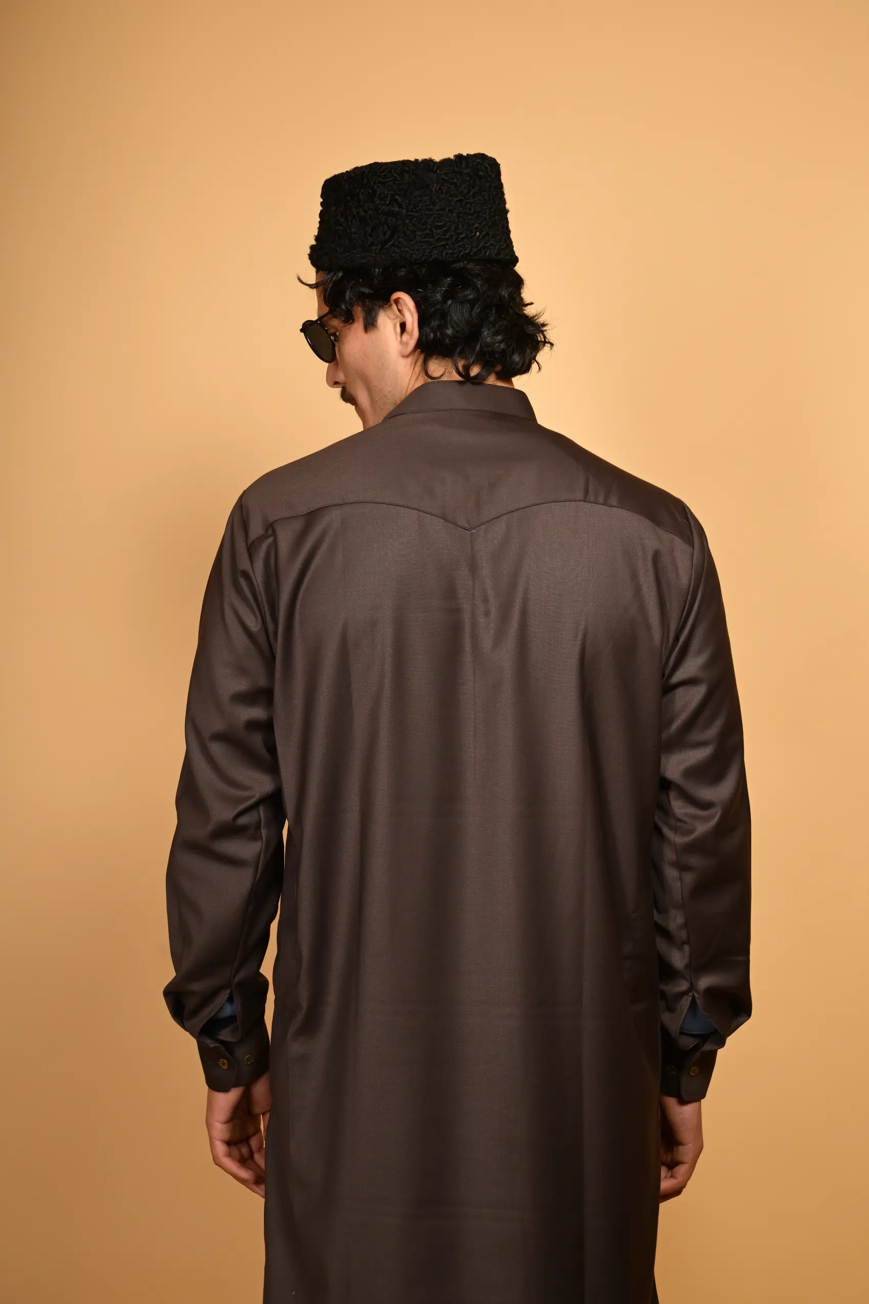 brown kameez shalwar