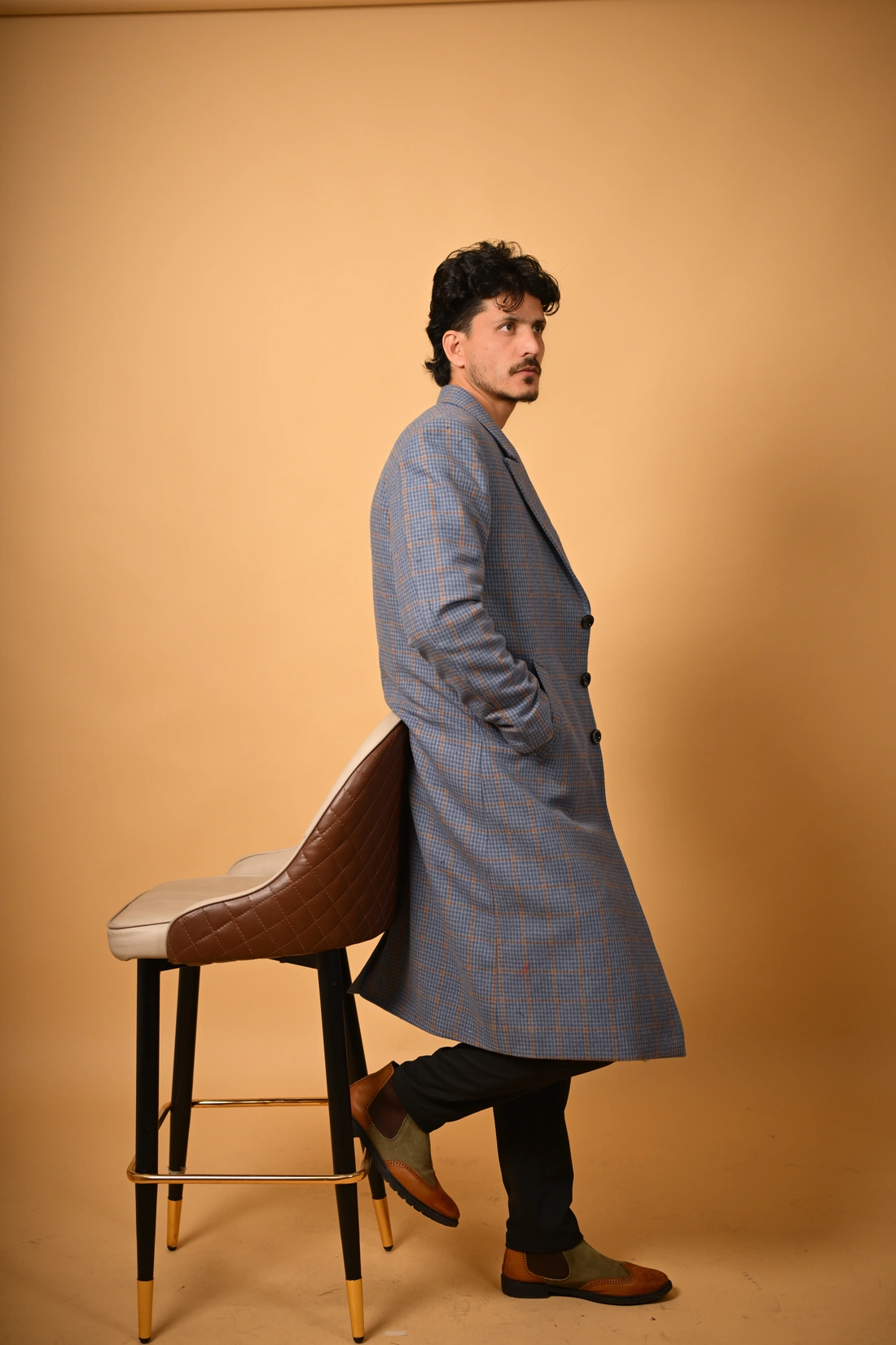 blue overcoat