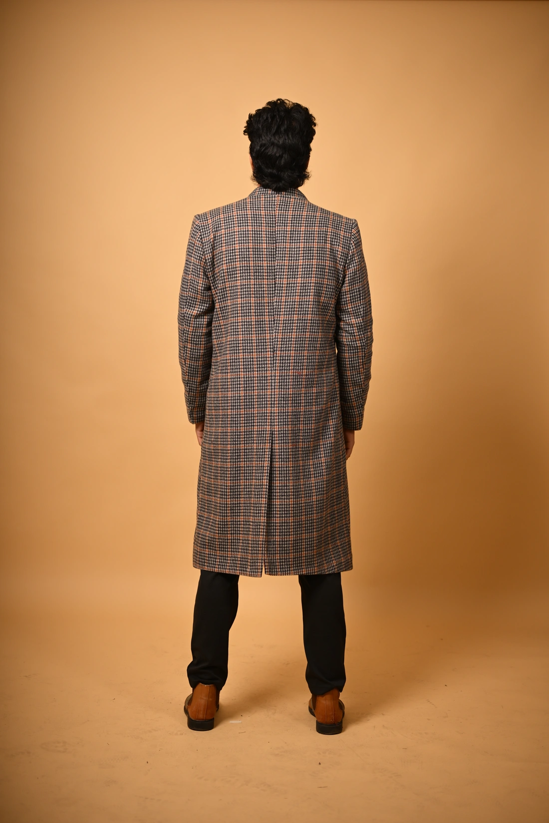 brown black overcoat