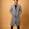 blue winter overcoat