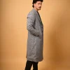 blue winter overcoat