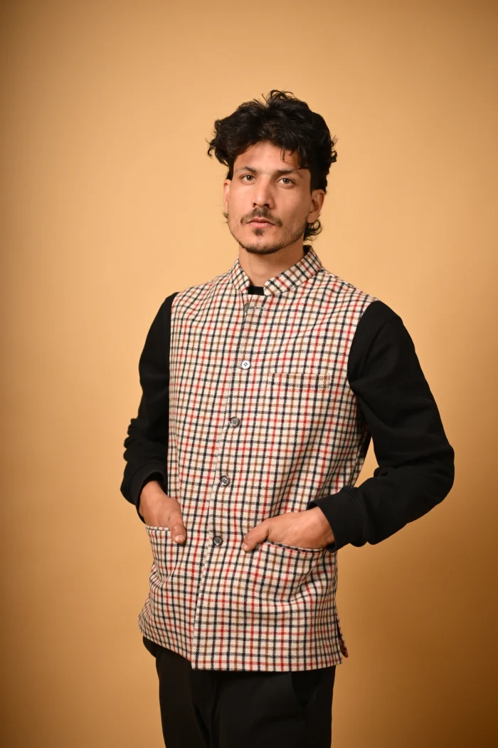  waistcoat  with minimal  check