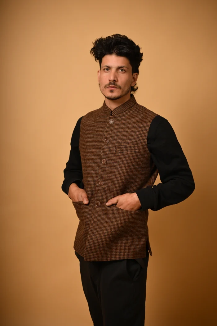 coffee brown waistcoat