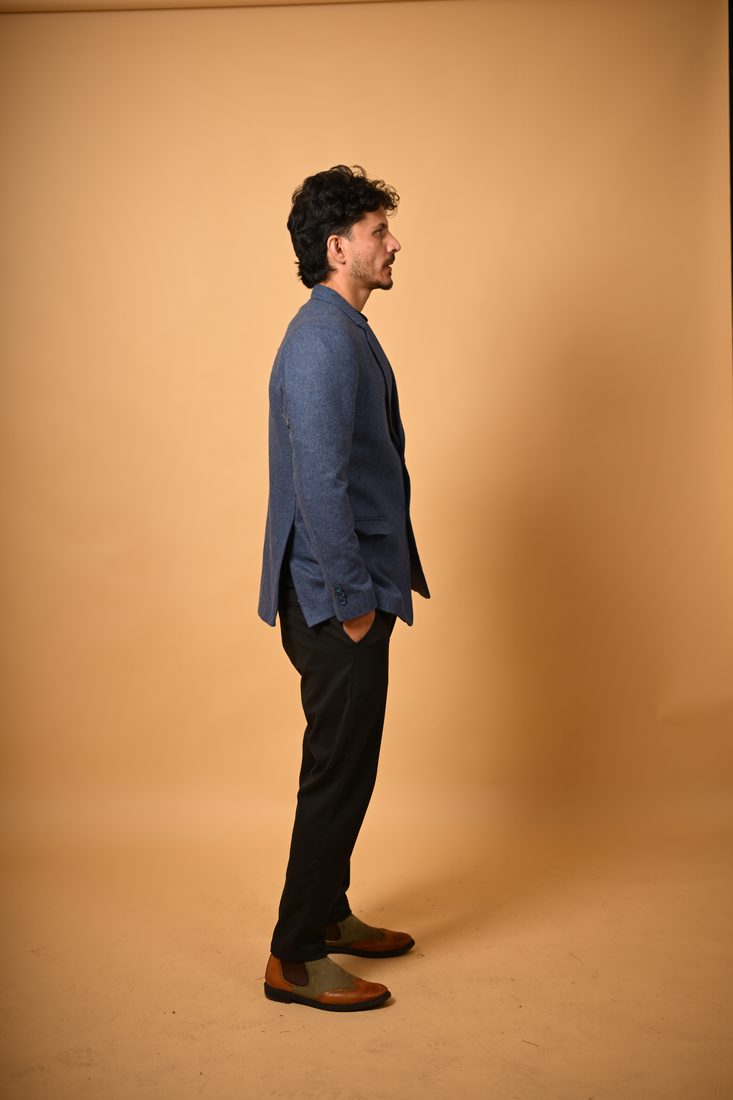 navy blue winter blazer