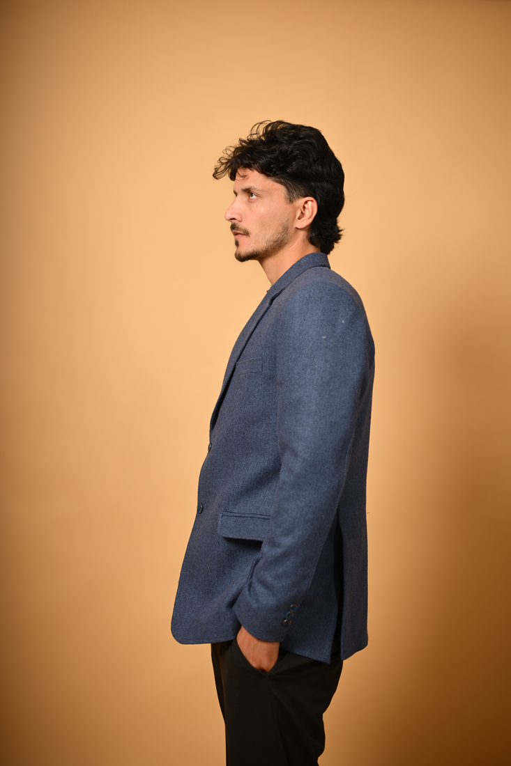 navy blue winter blazer