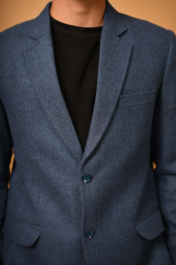 navy blue winter blazer