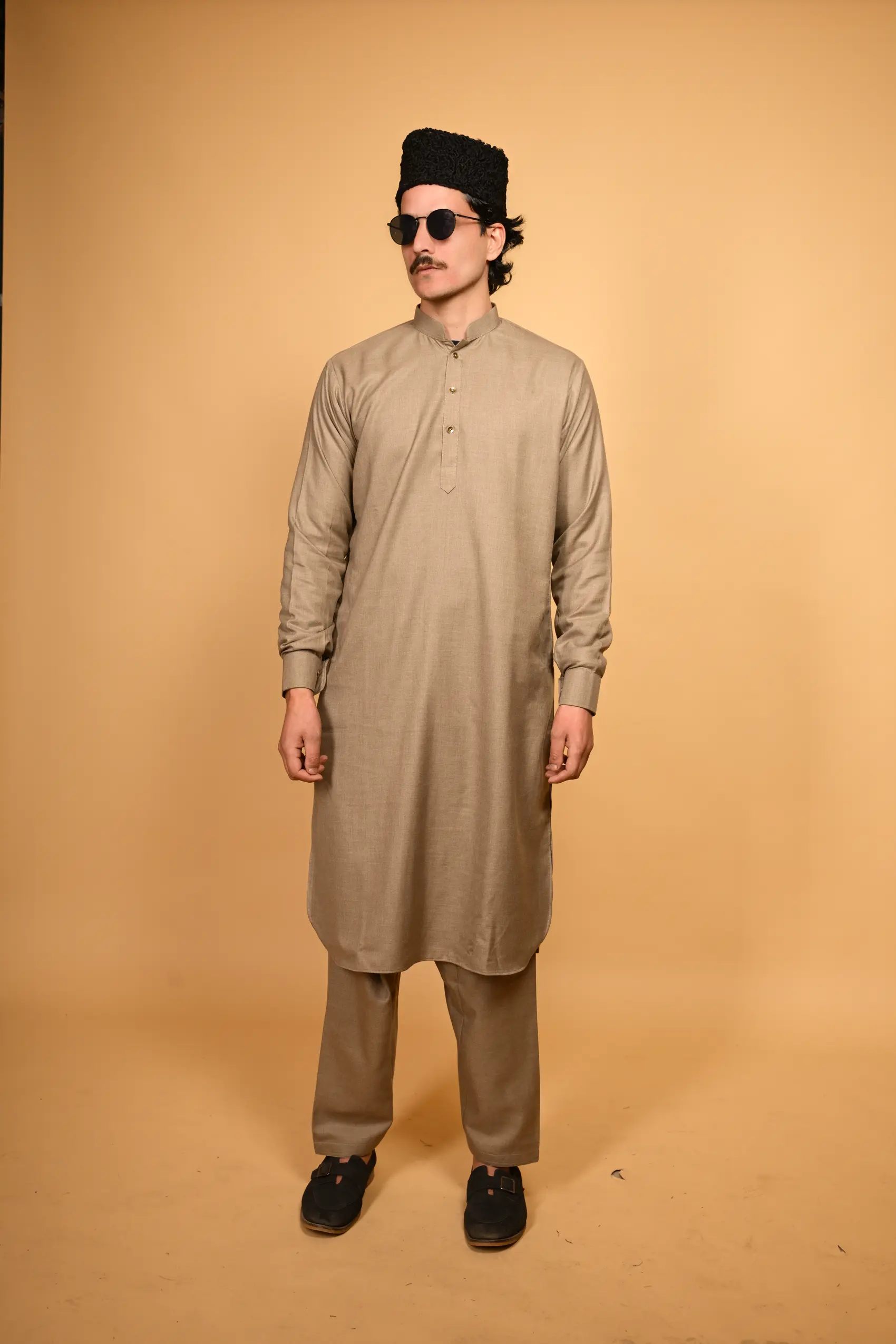 Suf Jakan Fawn Kameez Shalwar - Image 2