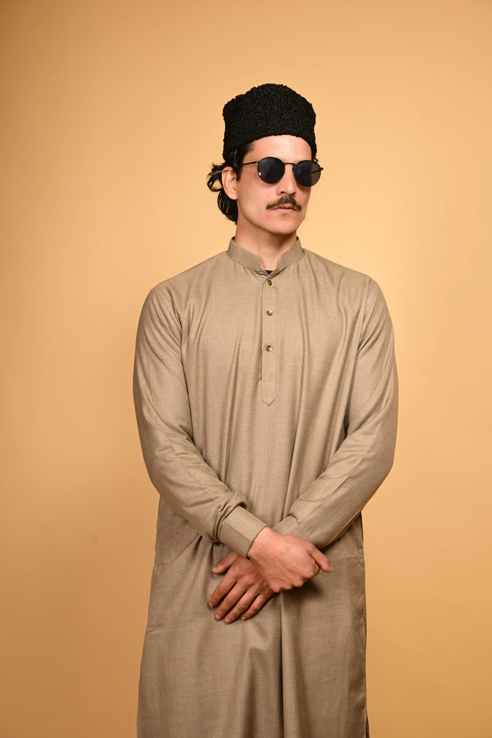 Suf Jakan Fawn Kameez Shalwar - Image 3