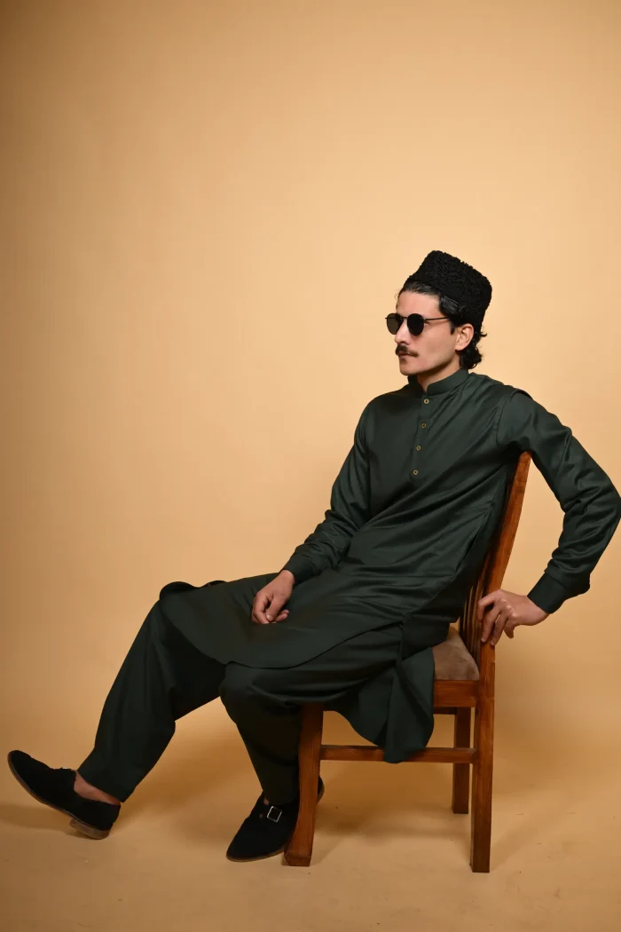 Fir Green  Kameez Shalwar