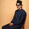 blue  kameez shalwar for men