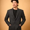 black winter woollen blazer