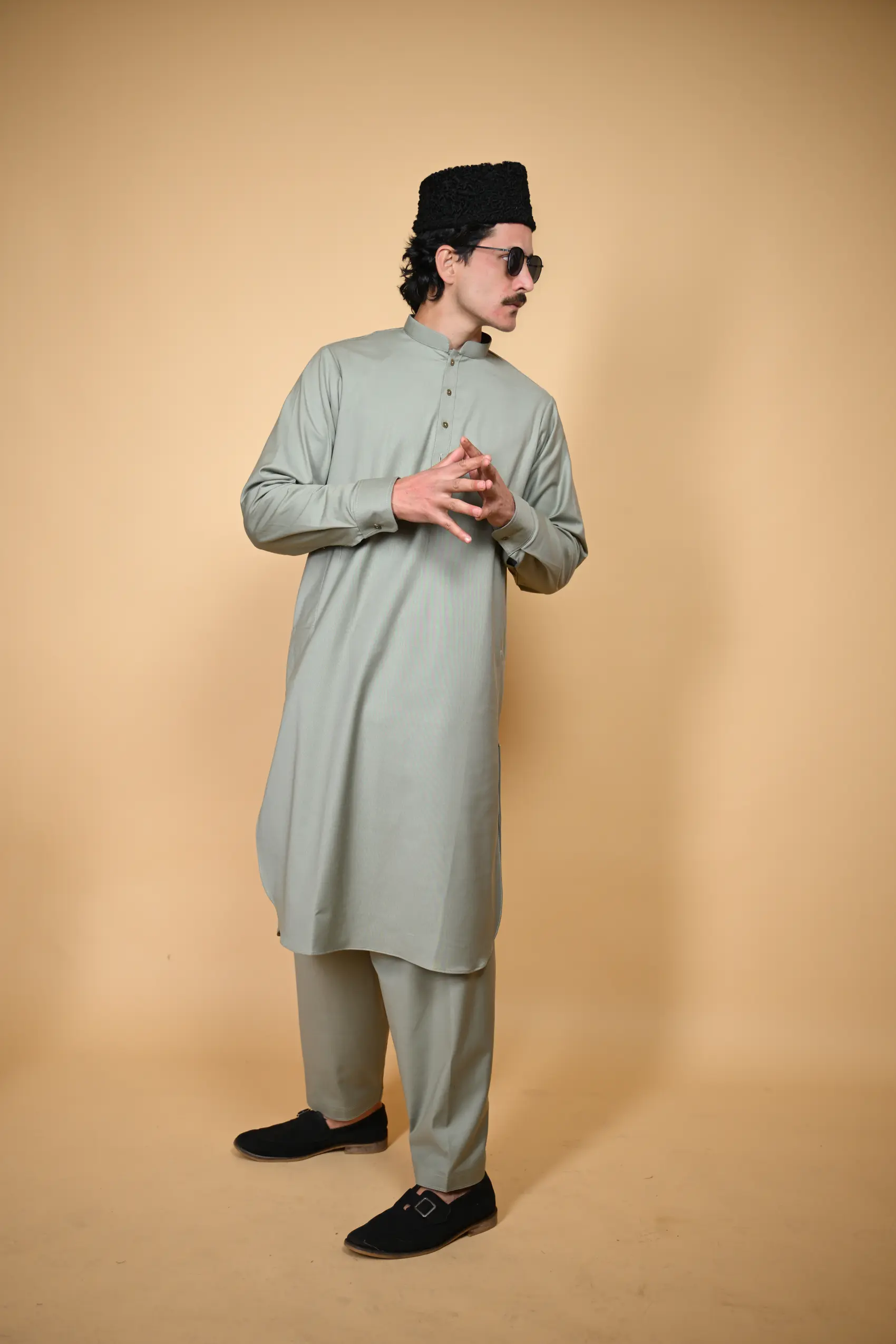 light green kameez shalwar suite's