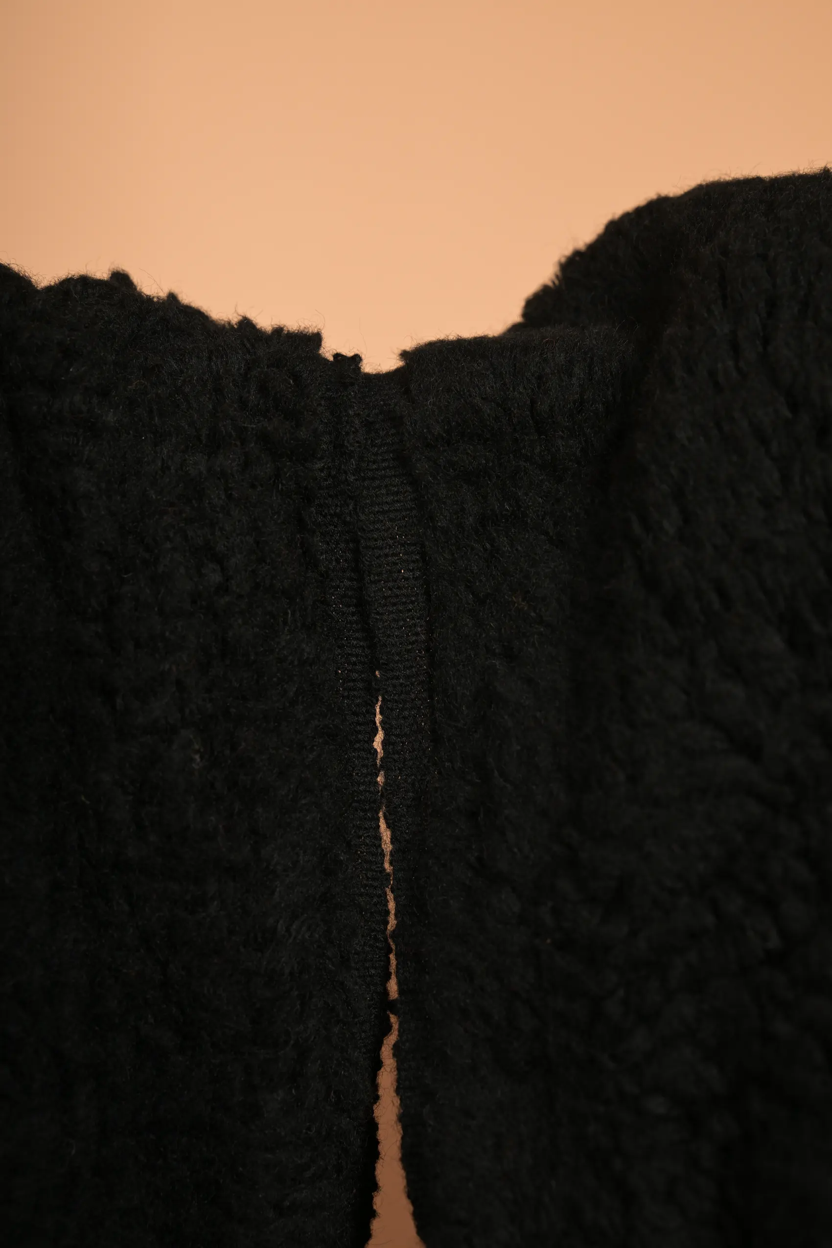 black woollen blanket
